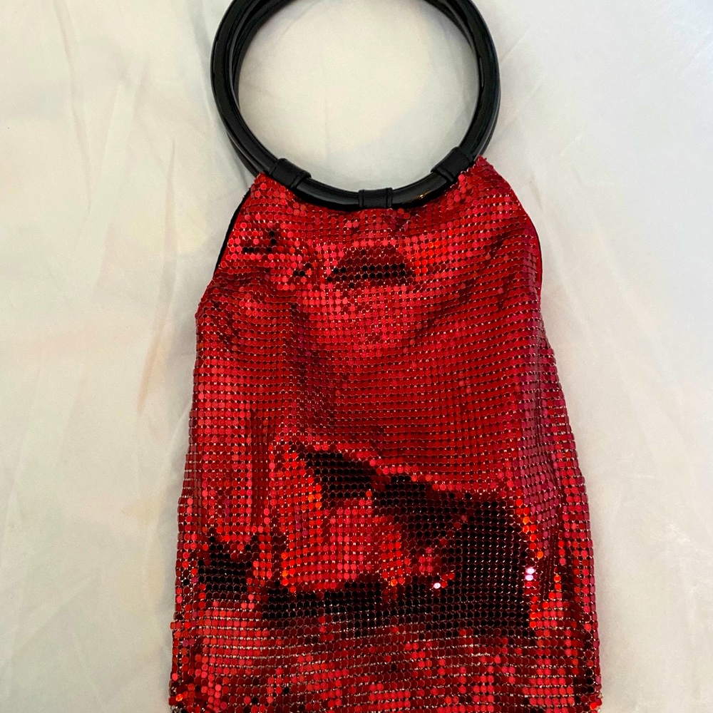 Whitney & Davis Red shimmer bag